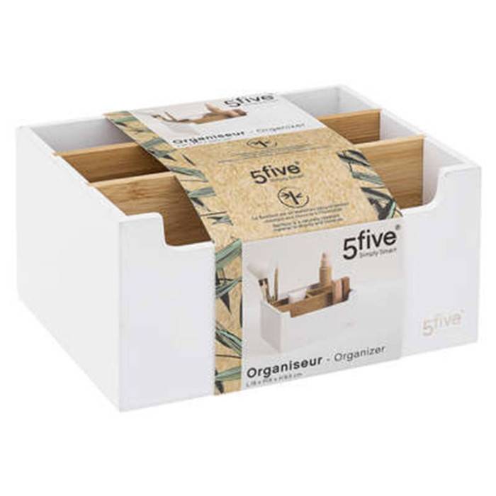 Organiseur 5 Compartiments "Natureo" 18cm Blanc - Image 3