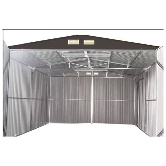 X-Metal - Garage en métal anthracite 19,61 m² double porte avec kit d'ancrage X-Metal - Image 7