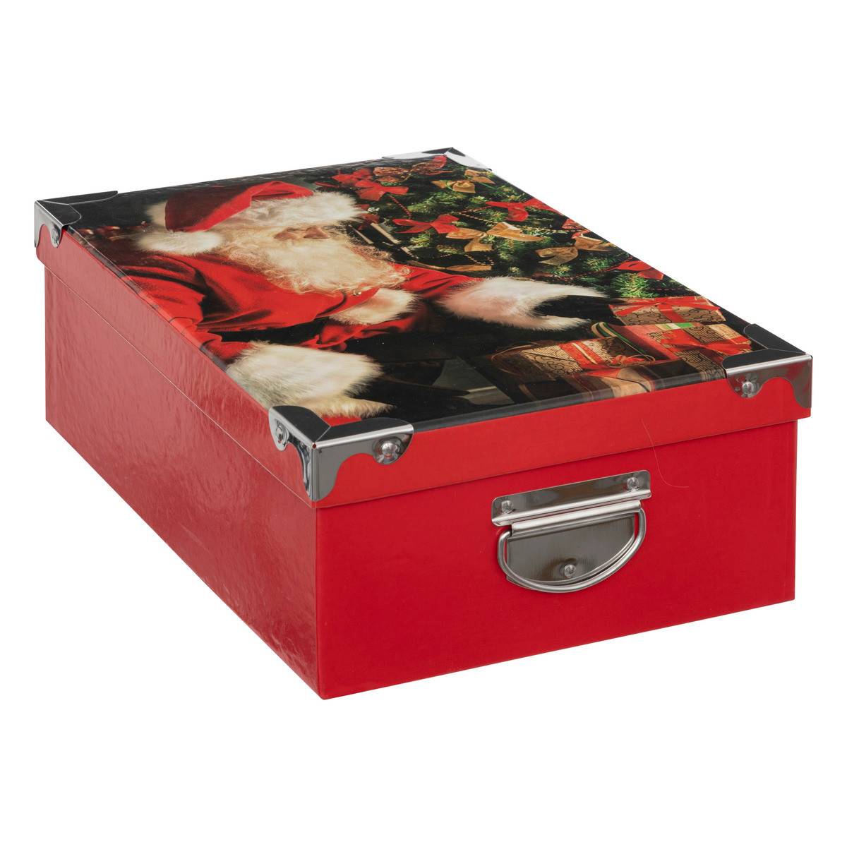 Fééric Lights & Christmas - Lot de 6 Boîtes de rangement coins en métal déco Père Noël - Image 3