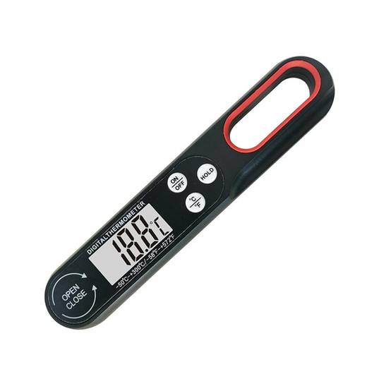 Thermomètre alimentaire - Thermomètre à viande - Thermomètre de cuisine - Avec grand écran LCD et sonde pliable - Noir-Lytech - Image 6