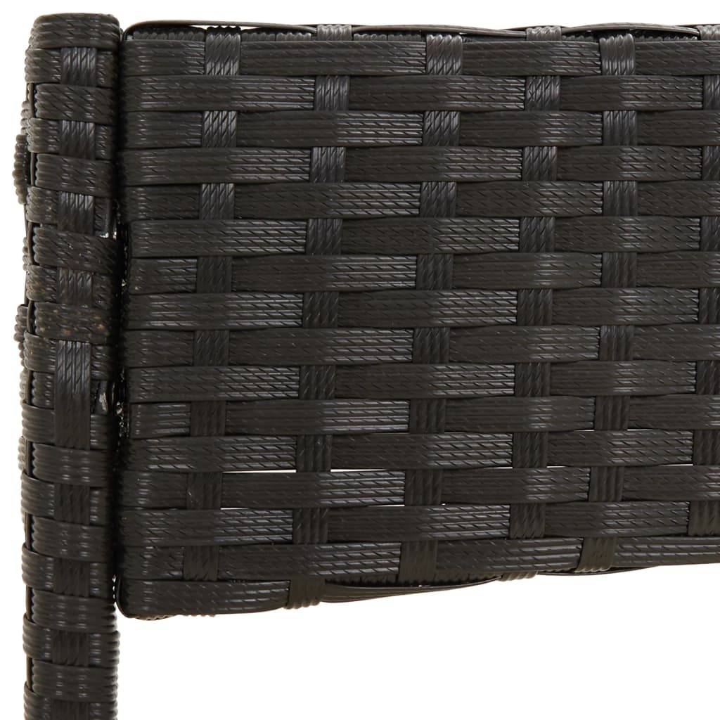 Helloshop26 - Salon de jardin meuble d'extérieur ensemble de mobilier 4 pièces avec coussins noir résine tressée - Image 4