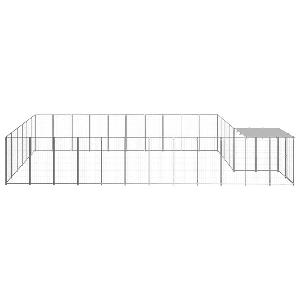 Helloshop26 - Chenil extérieur cage enclos parc animaux chien argenté 19,36 m² acier - Image 4