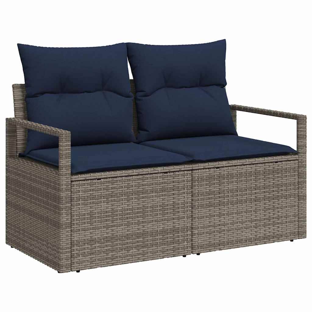Vidaxl - Ensemble de canapé de jardin avec stockage 7 pcs Gris polyrotin vidaXL 3348751 - Image 5
