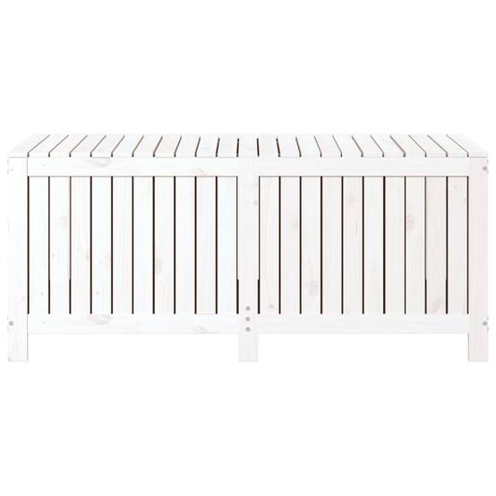 Coffre boîte meuble de jardin rangement blanc 147 x 68 x 64 cm bois de pin - Image 3