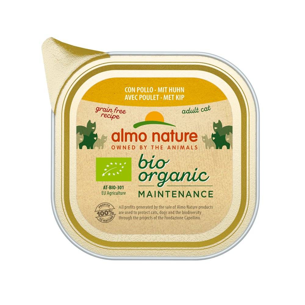 Almo Nature - Almo Nature - Barquettes Sans Céréales Bio Organic pour Chat au Poulet - Image 1