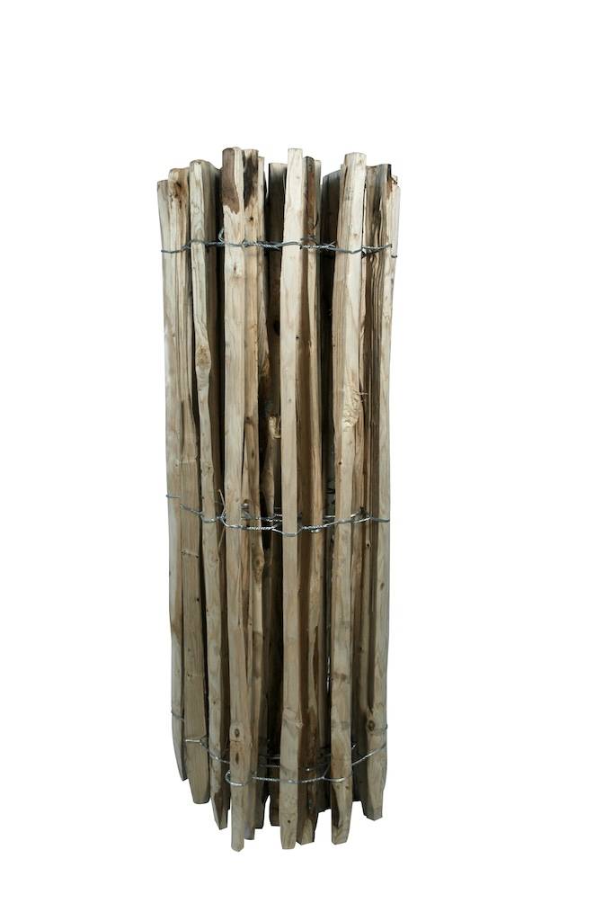 Jany France - Clôture naturelle en châtaignier – 1,20 x 5 m – Espacement 5-6 cm – Piquets fendus et appointés – Fabrication française