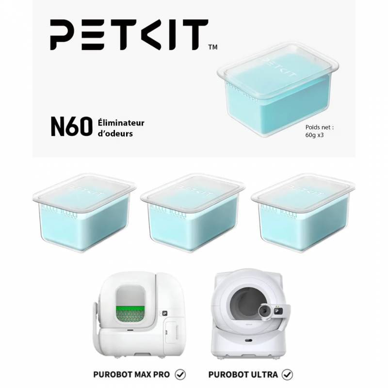 N60 désodorisants pour litière automatique Lot de 3 Petkit - Image 1
