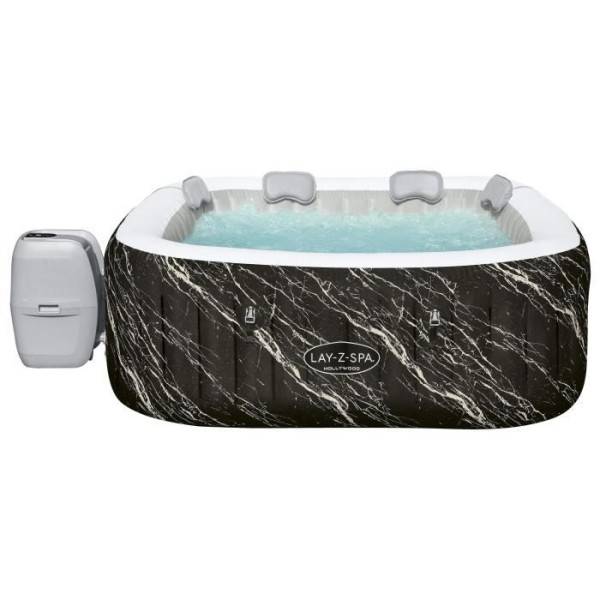 Bestway - Spa gonflable BESTWAY - Lay-Z-Spa Hollywood - 140 airjets - 180 x 180 x 66 cm - 4 a 6 places - Carré (couverture, cartouche) - Image 3