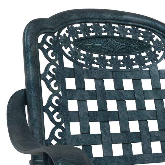Chaise de jardin aluminium vert 55 x 56,5 x 91 cm (Lot de 2) - PANGIVO - Image 7