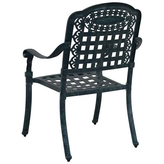 Chaise de jardin aluminium vert 55 x 56,5 x 91 cm (Lot de 2) - PANGIVO - Image 6