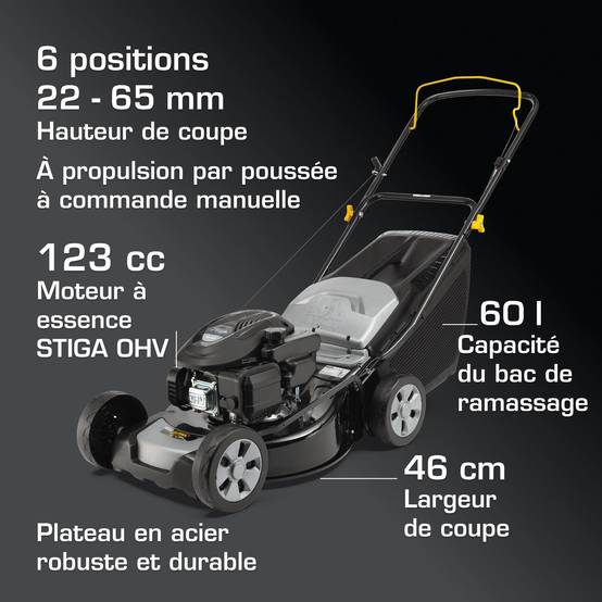 Alpina - Tondeuse AL4 46 A, largeur 46cm, bac 60L - ALPINA - Image 6