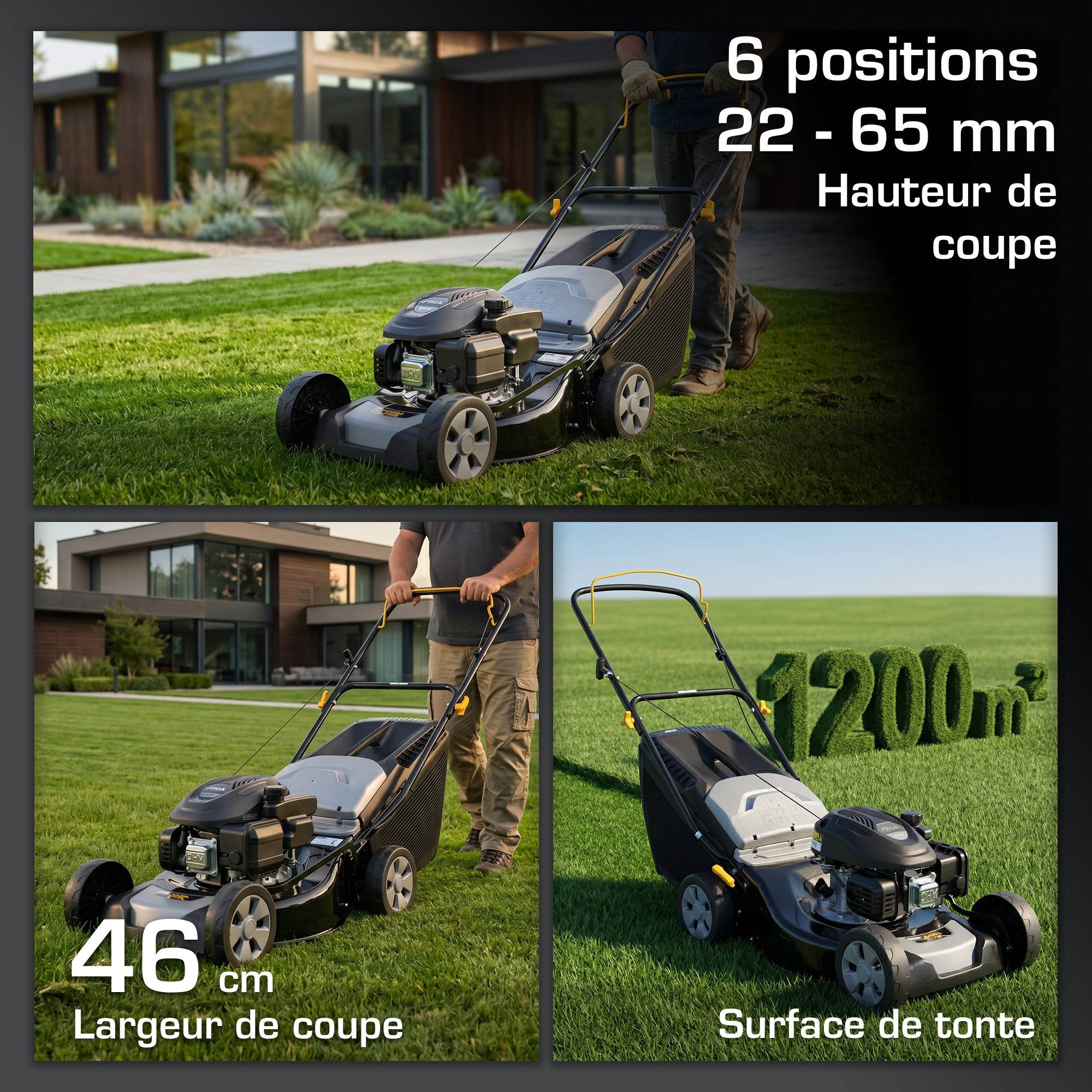 Alpina - Tondeuse AL4 46 A, largeur 46cm, bac 60L - ALPINA - Image 4