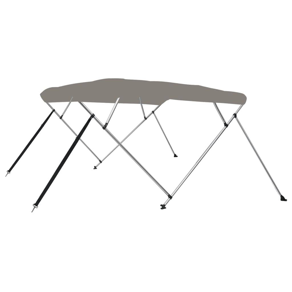 Store banne | Auvent bimini à 4 arceaux gris 243x244x137 cm Maison Chic - Image 1