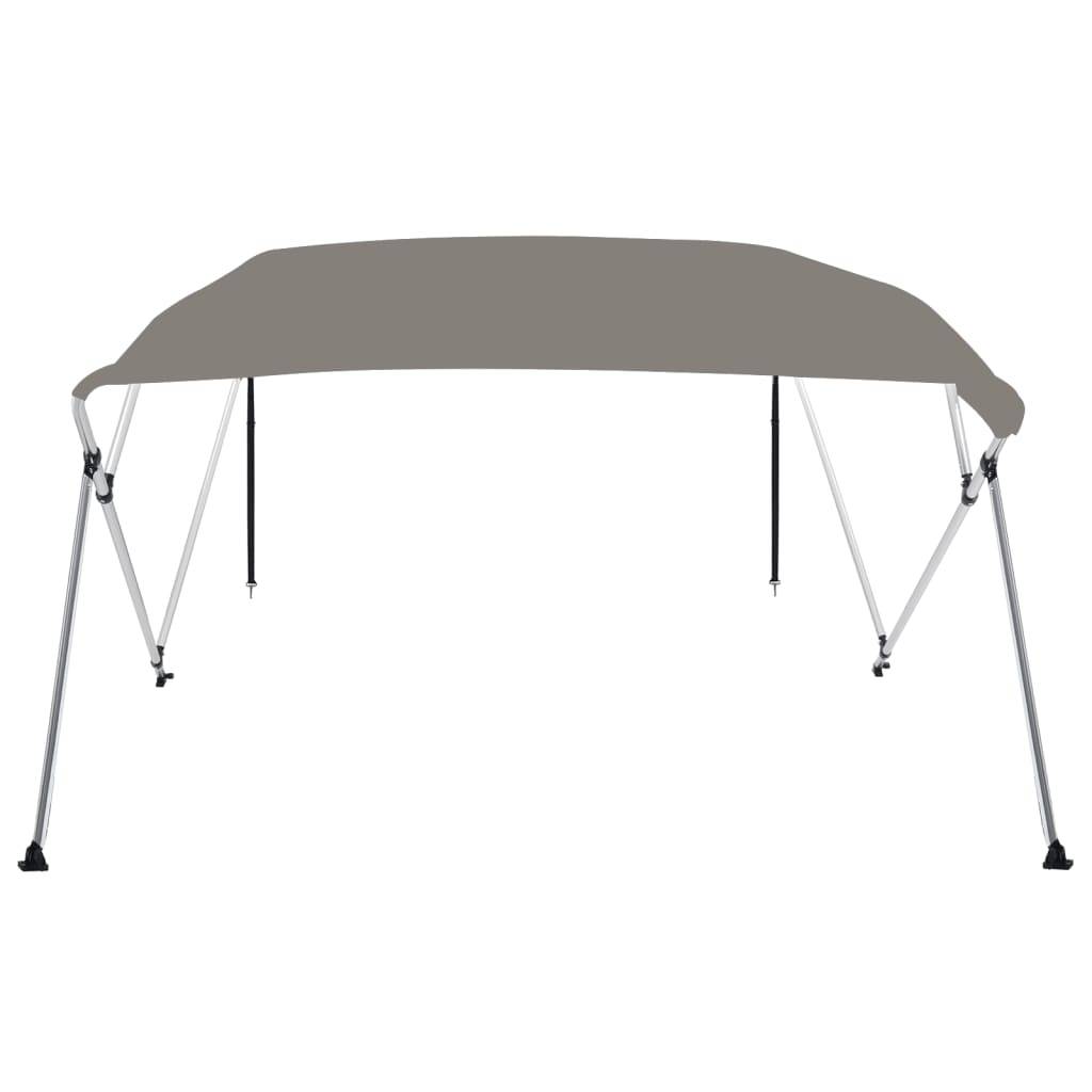 Store banne | Auvent bimini à 4 arceaux gris 243x244x137 cm Maison Chic - Image 3