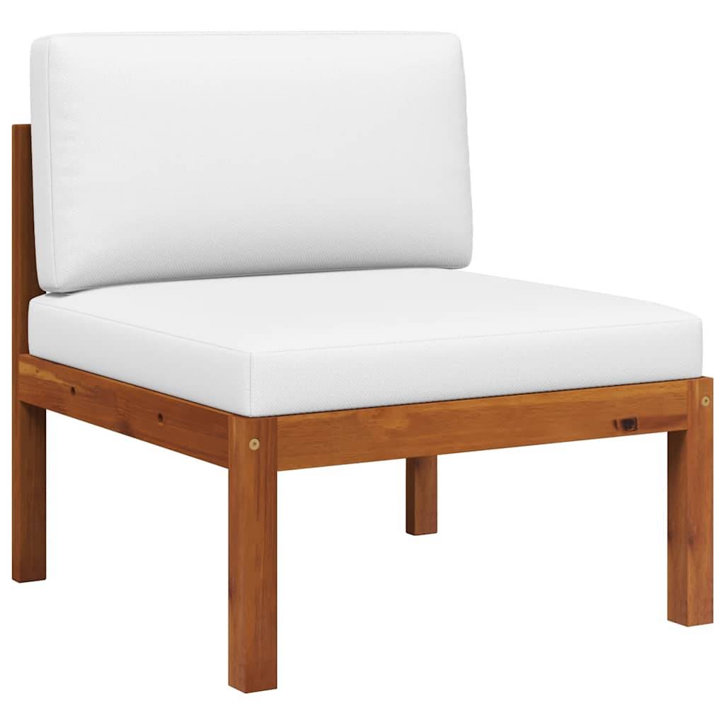 Canapé de jardin | Canapé D'extérieur | Sofa De Jardin central avec coussins en bois d'acacia et corde Maison Chic - Image 1