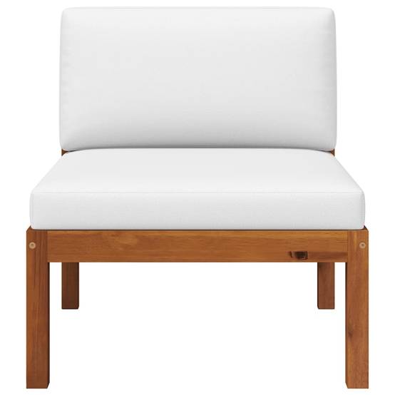 Canapé de jardin | Canapé D'extérieur | Sofa De Jardin central avec coussins en bois d'acacia et corde Maison Chic - Image 3