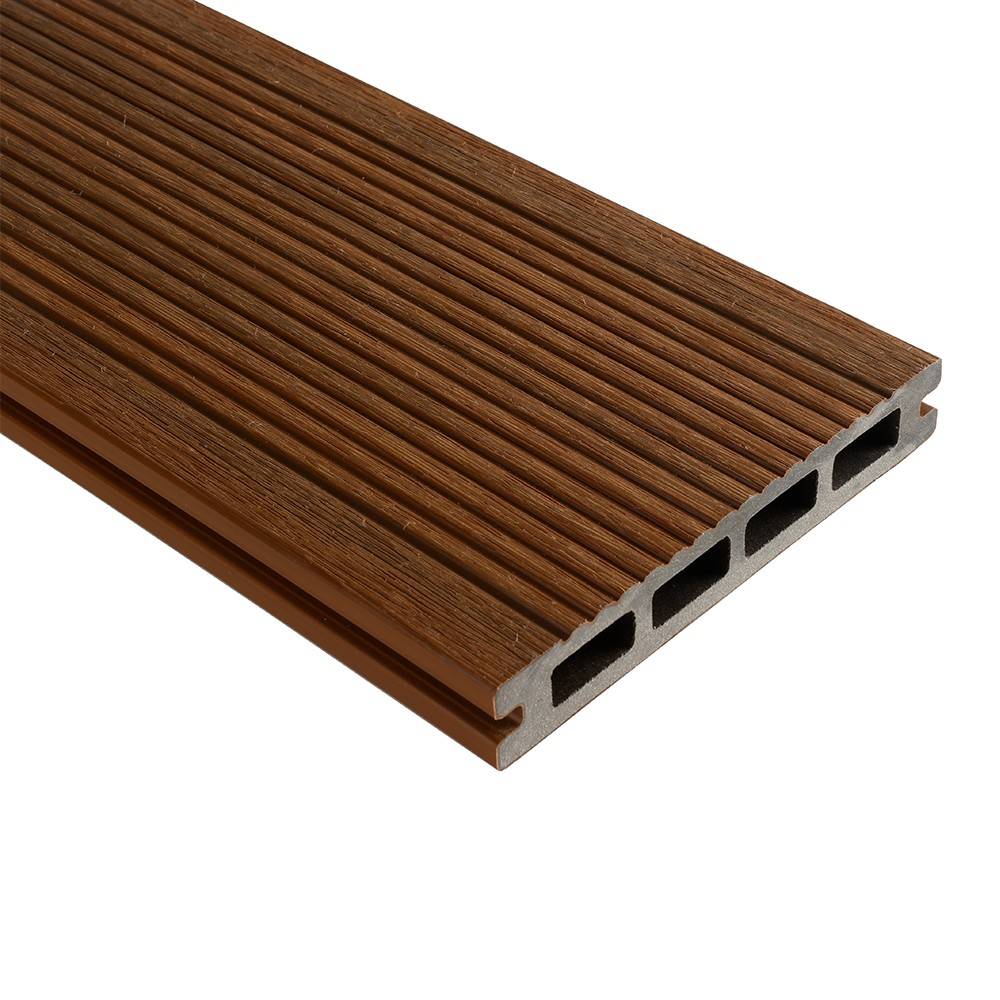 Kit Terrasse Composite NAVIA 10m² - Teck - 31 lames de Terrasse (220 x 14.5 x 2.2 cm) - Fixation par Clips - Cobra Hybrid - Image 4