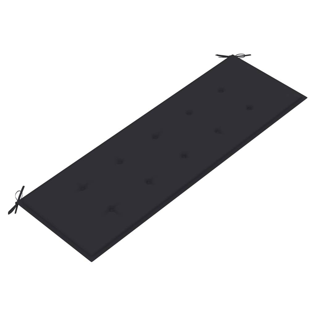 PANGIVO - Banc de jardin bois de teck anthracite 150 x 51.5 x 84 cm, Poids:19.24kg - PANGIVO - Image 5