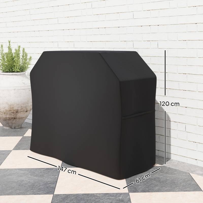 PANGIVO - Housse de protection pour grill polyester noir 147 x 61 x 120 cm - PANGIVO - Image 3