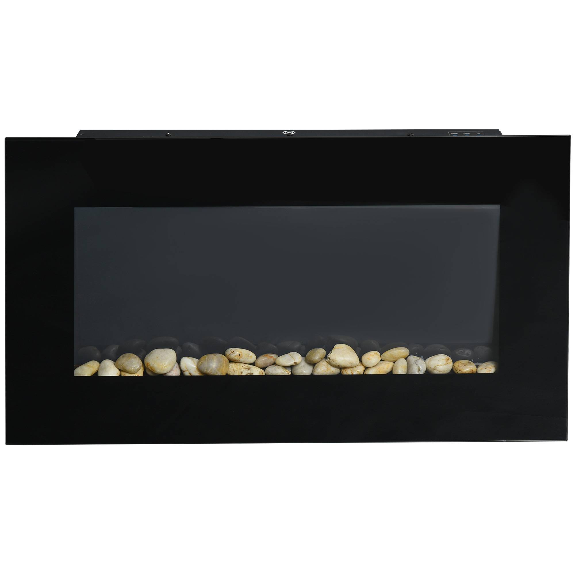 Sans Marque - Cheminée murale électrique, 1000W/2000W, effet de feu LED, télécommande, look élégant, avec fonction de chauffage - Image 2