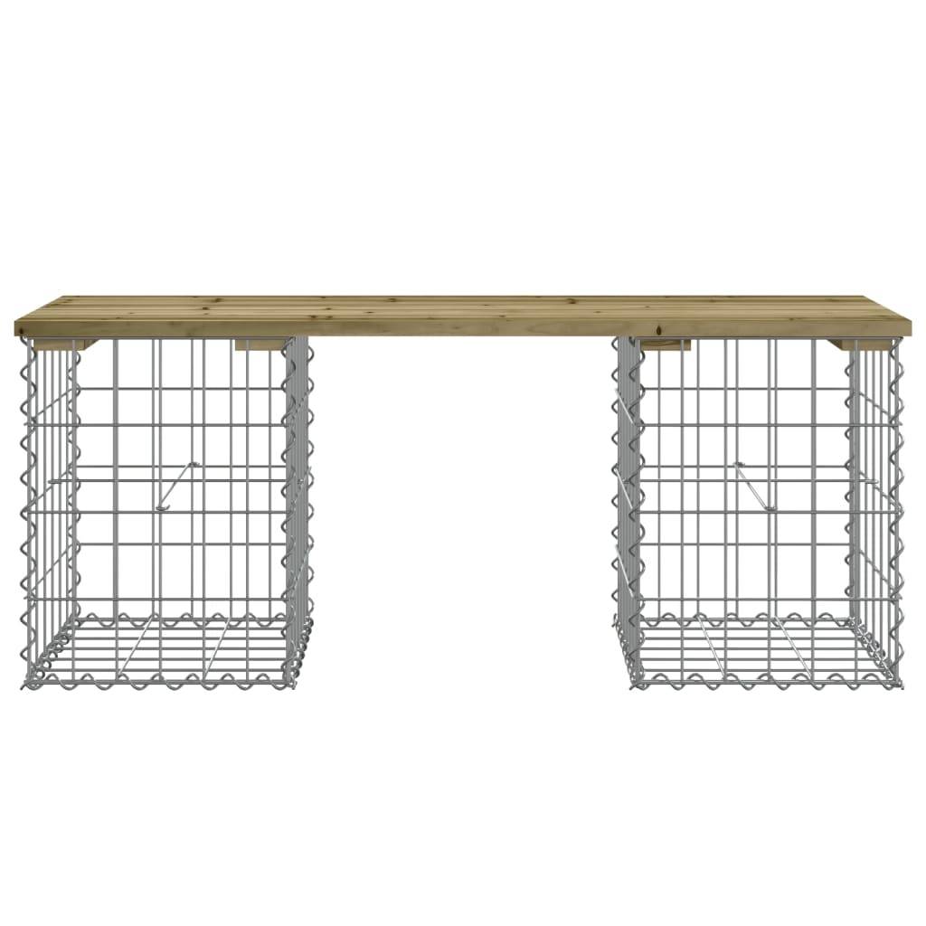 Maison Chic - Banc de jardin - Banc d'extérieur - Banquette design gabion 103x31x42 cm bois de pin imprégné - Image 3