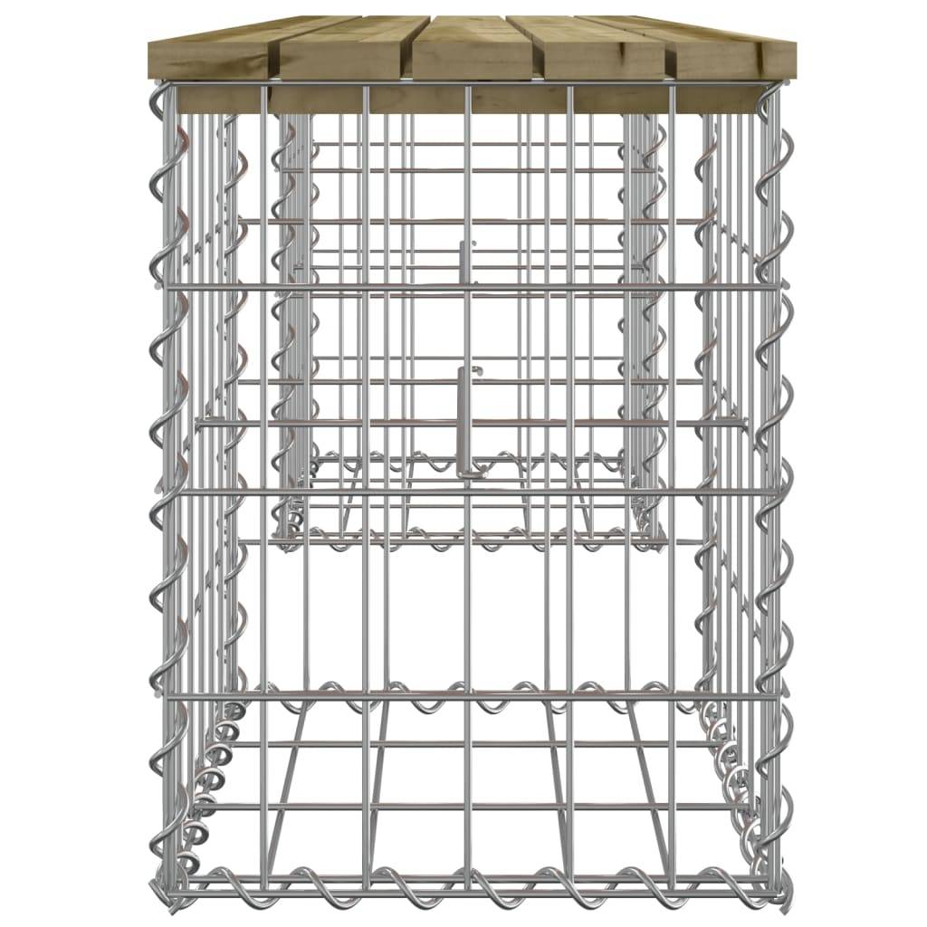 Maison Chic - Banc de jardin - Banc d'extérieur - Banquette design gabion 103x31x42 cm bois de pin imprégné - Image 4