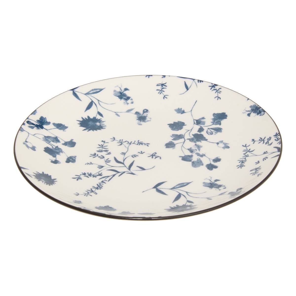 Atmosphera - Lot de 6 Assiette dessert Umami D19cm fleur bleu - Atmosphera Créateur d'intérieur - Image 4