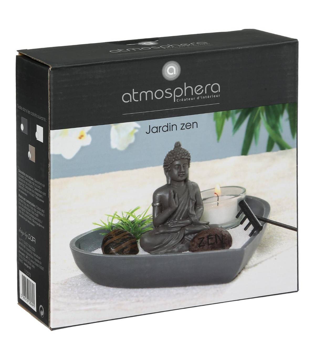 Jardin Zen Coeur Bouddha sur un plateau avec décoration - Image 2