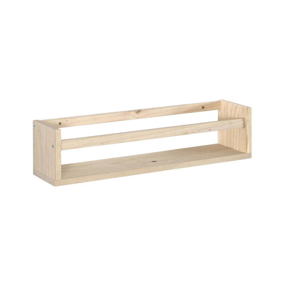 Étagère avec barre centrale en pin Kit Line 60 cm - Image 1