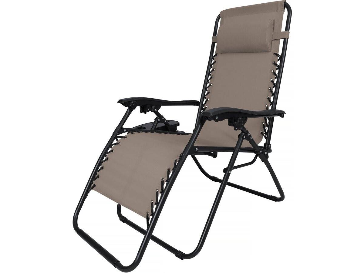 Habitat Et Jardin - Fauteuil De Jardin Relax Zéro Gravité "sintra" - Taupe -habitat Et Jardin - Image 1