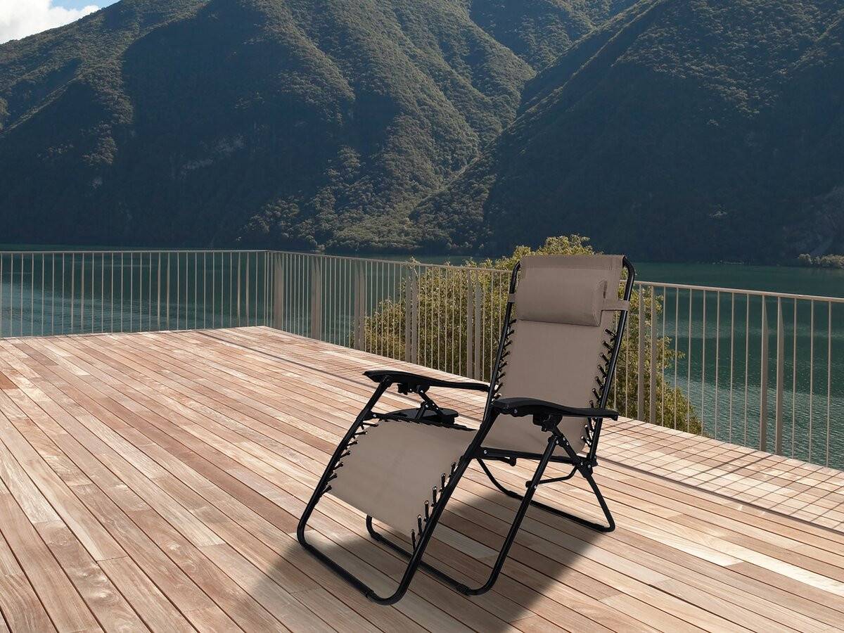 Habitat Et Jardin - Fauteuil De Jardin Relax Zéro Gravité "sintra" - Taupe -habitat Et Jardin - Image 2