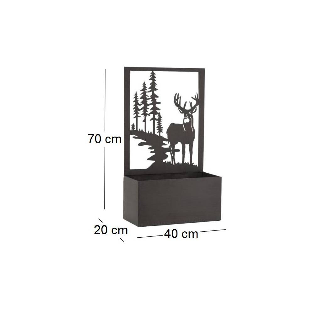 Aubry Gaspard - Jardinière en métal avec Treillis Cerf - Image 3