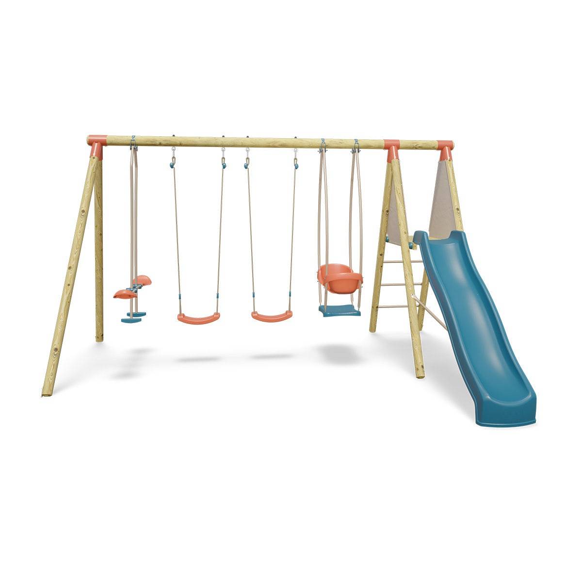 Station de jeux bois 2,30 m Topwood TALVI 2 - 8 enfants - Image 1
