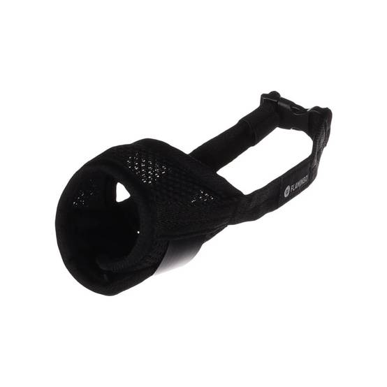 Flamingo - Muselière noir en nylon doux taille xs pour chien - Image 1
