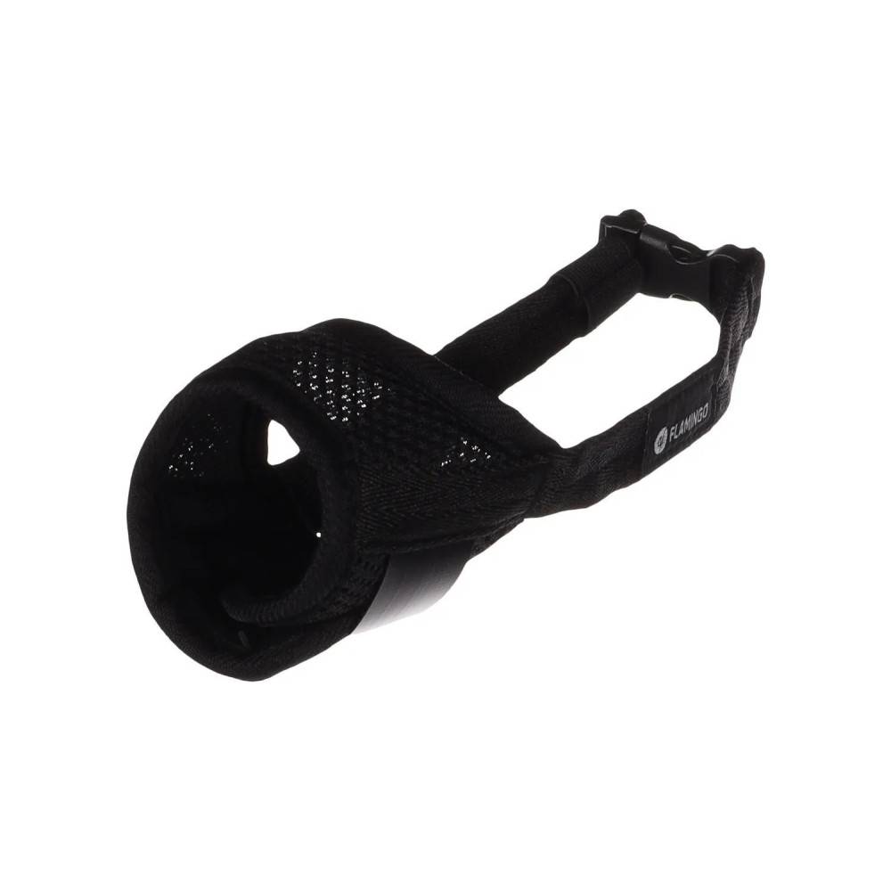 Flamingo - Muselière noir en nylon doux taille xs pour chien - Image 1
