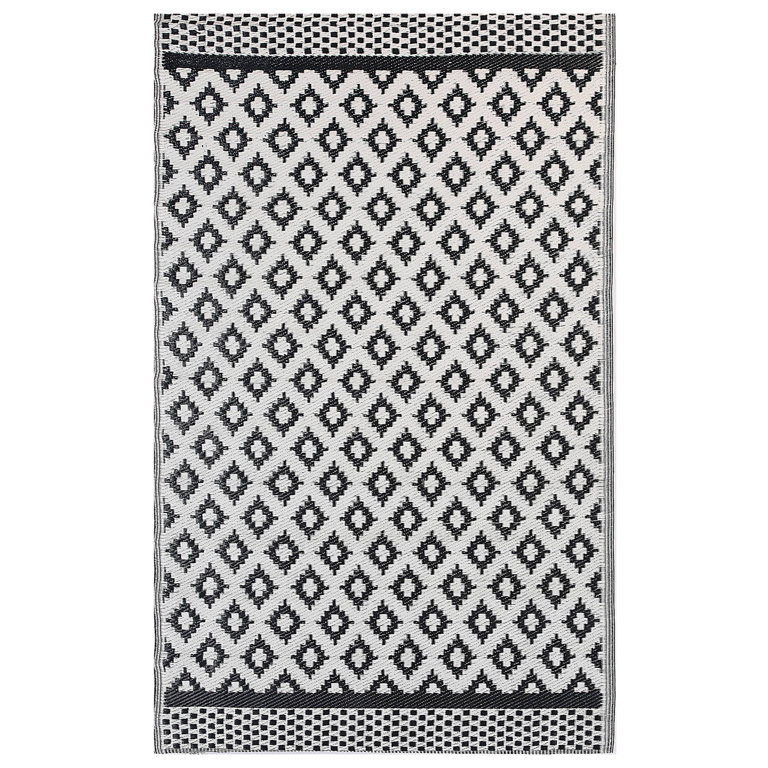 Beliani - Tapis d'extérieur Polypropylène Noir THANE - Beliani - Image 1