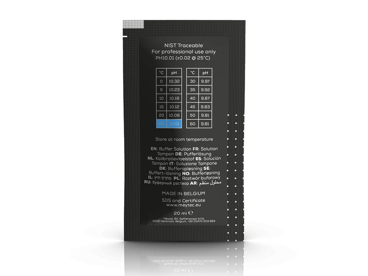 Autre - Lot de 26 sachets unidoses de solution d'étalonnage pH 10,01 (20 ml) - Meytec - Image 3