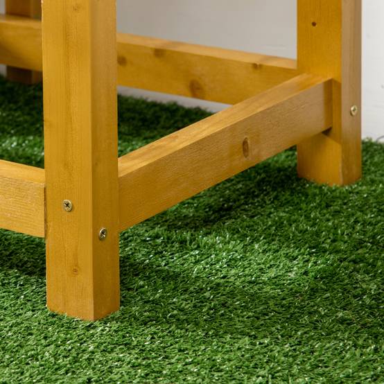 Carré potager surélevé bois massif avec tablette rabattable jardin 64x63x74,5cm marron - ComfortXL Outdoor Living - Image 10
