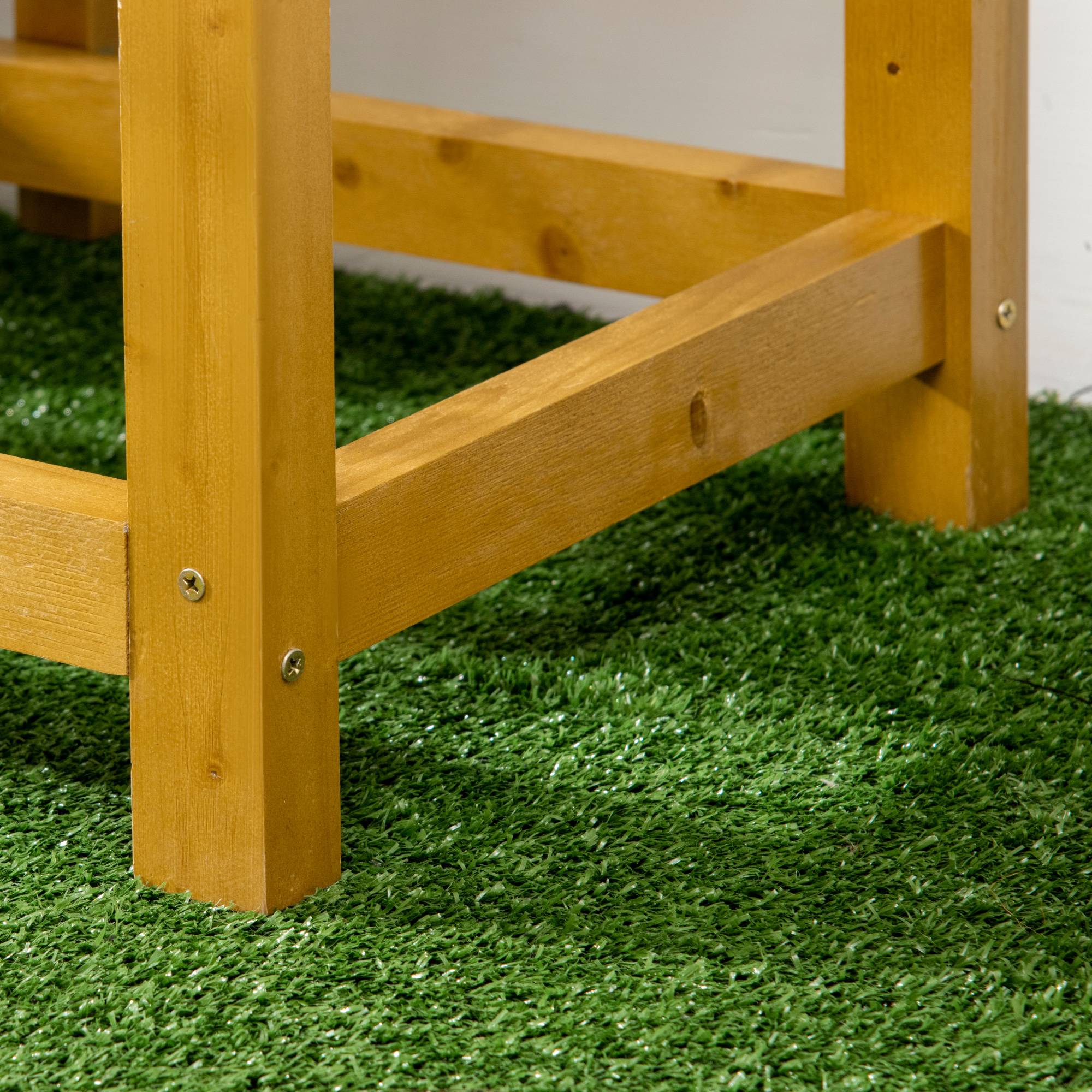 Carré potager surélevé bois massif avec tablette rabattable jardin 64x63x74,5cm marron - ComfortXL Outdoor Living - Image 10