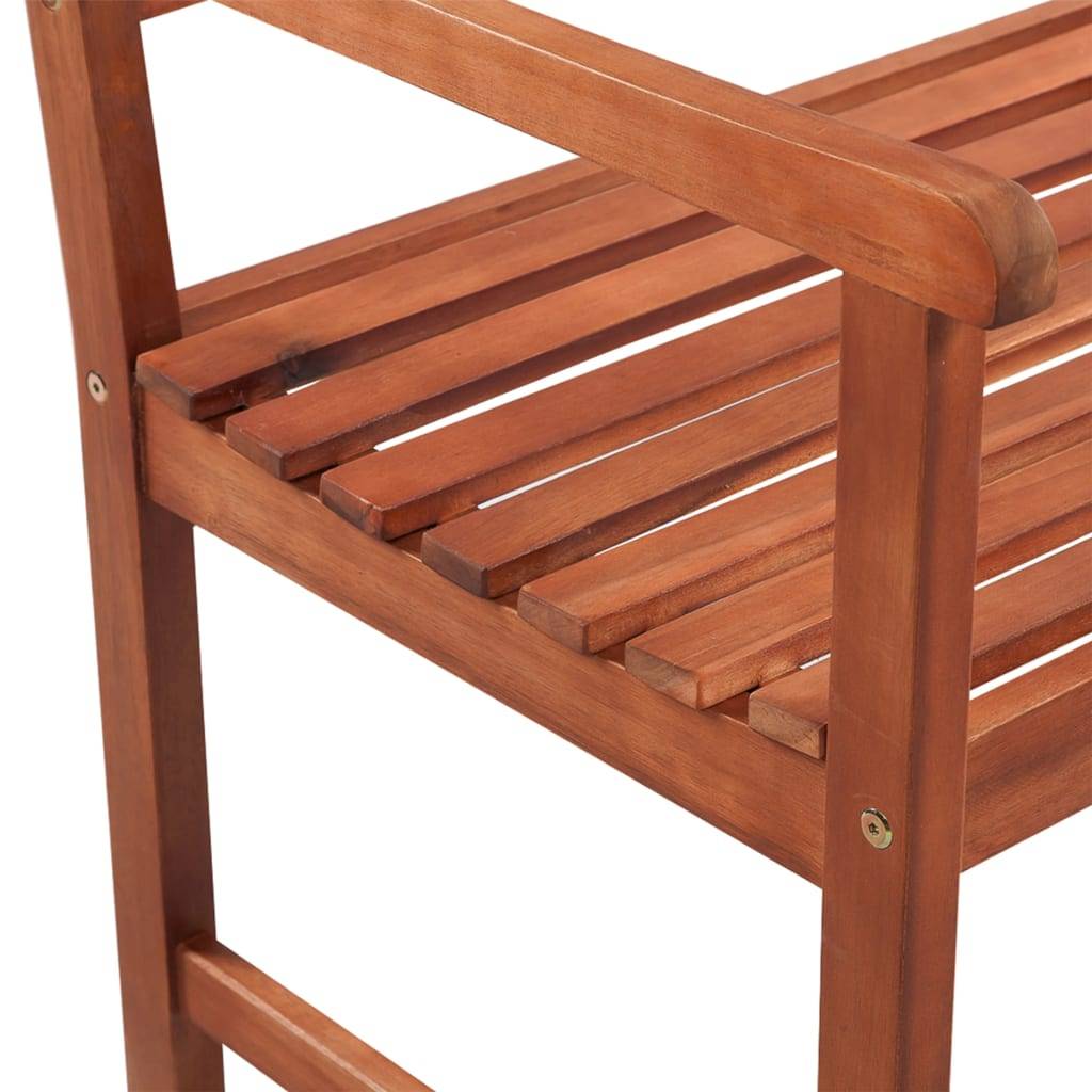 PANGIVO - Banc de jardin bois d'acacia anthracite 120 x 58 x 90 cm, Poids:13.2kg - PANGIVO - Image 4