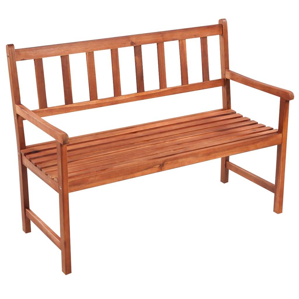 PANGIVO - Banc de jardin bois d'acacia anthracite 120 x 58 x 90 cm, Poids:13.2kg - PANGIVO - Image 2