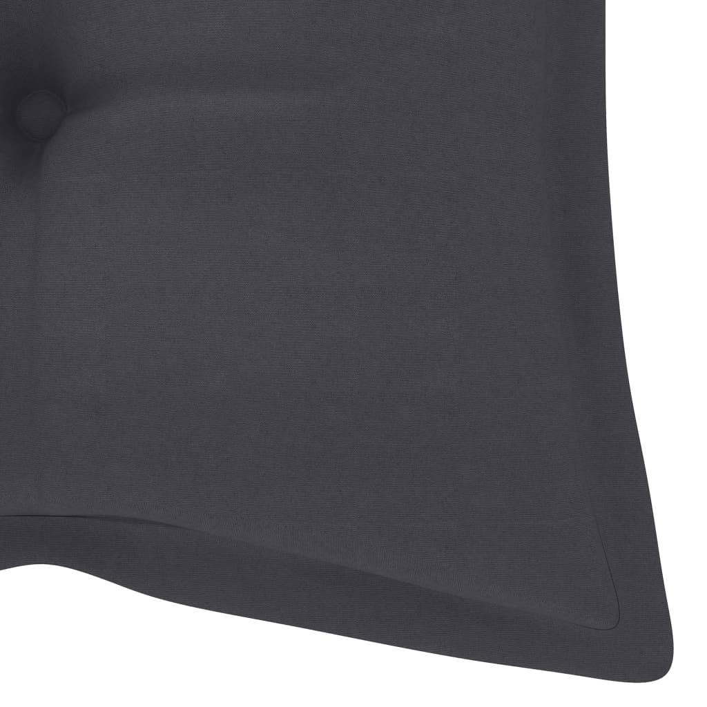 PANGIVO - Banc de jardin bois d'acacia anthracite 120 x 58 x 90 cm, Poids:13.2kg - PANGIVO - Image 8