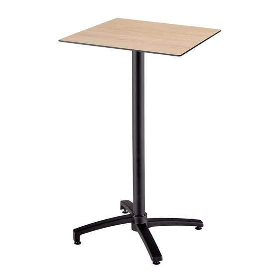 Oviala - Ensemble table haute stratifié chêne et 2 chaises hautes taupe - Oviala - Image 2