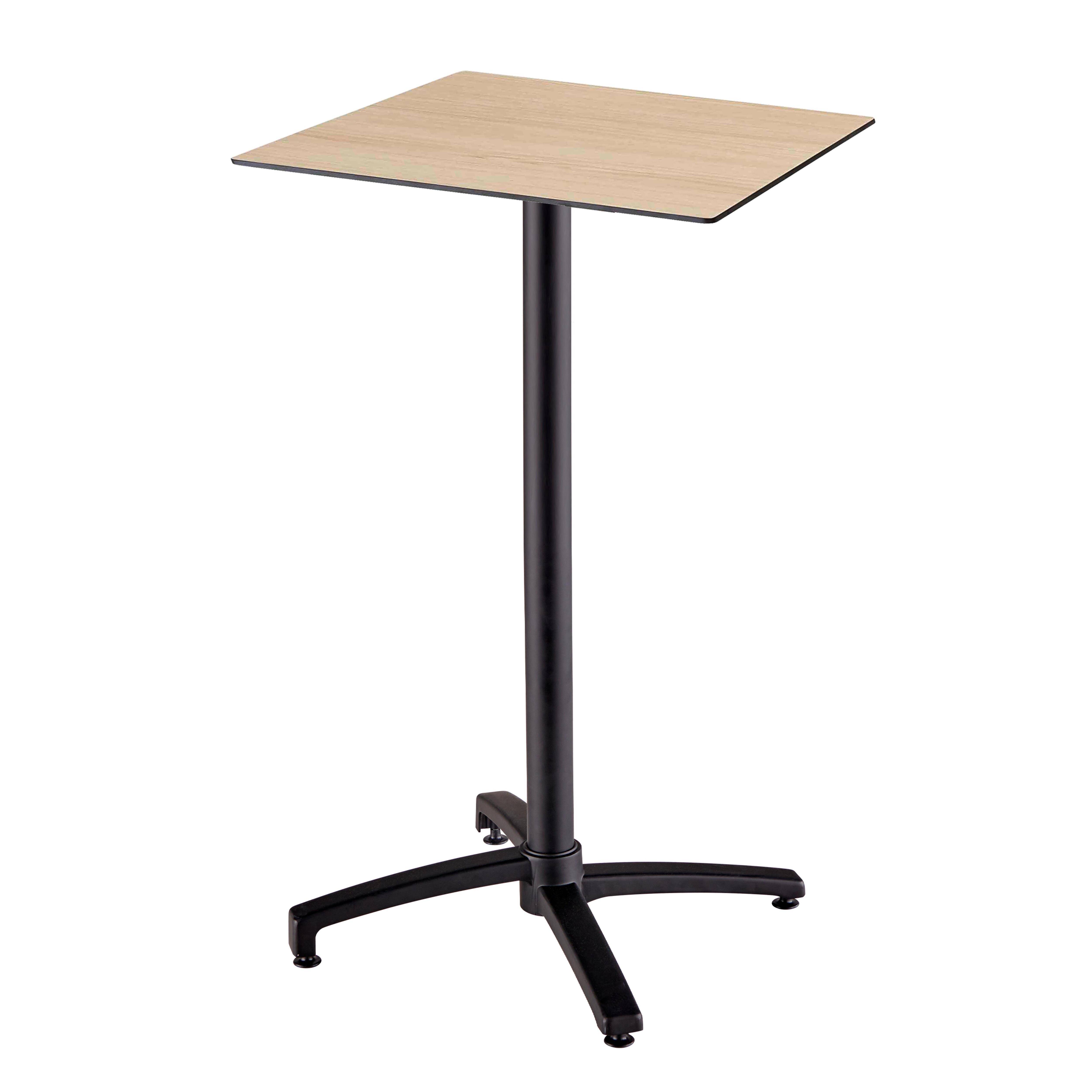 Oviala - Ensemble table haute stratifié chêne et 2 chaises hautes taupe - Oviala - Image 2