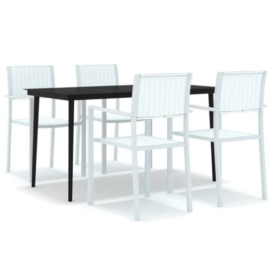 ComfortXL - Salon de Jardin 4P 140cm Plastique Aspect Rotin et Acier Blanc – ComfortXL Outdoor Living - Image 2