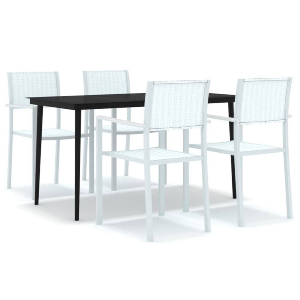 ComfortXL - Salon de Jardin 4P 140cm Plastique Aspect Rotin et Acier Blanc – ComfortXL Outdoor Living - Image 2