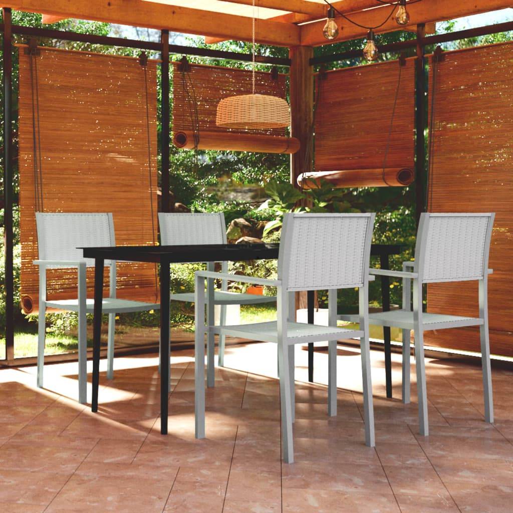 ComfortXL - Salon de Jardin 4P 140cm Plastique Aspect Rotin et Acier Blanc – ComfortXL Outdoor Living - Image 1
