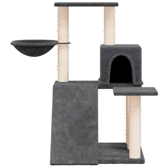 Arbre à chat bois d'ingénierie gris foncé 47 x 47 x 82 cm - PANGIVO - Image 3