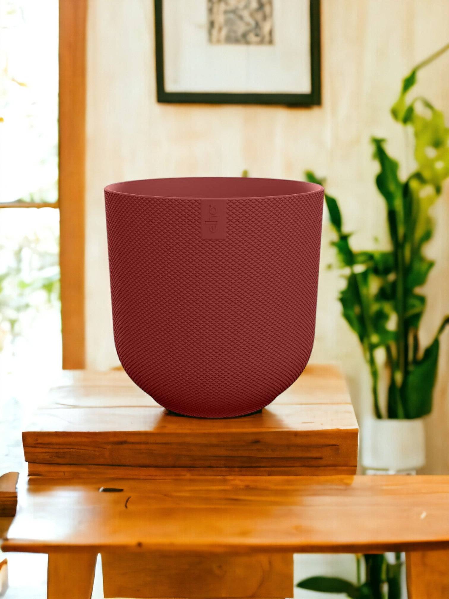 Cache-pot Elho Jazz Rouge - D23 x H21- La Green Touch - Image 1