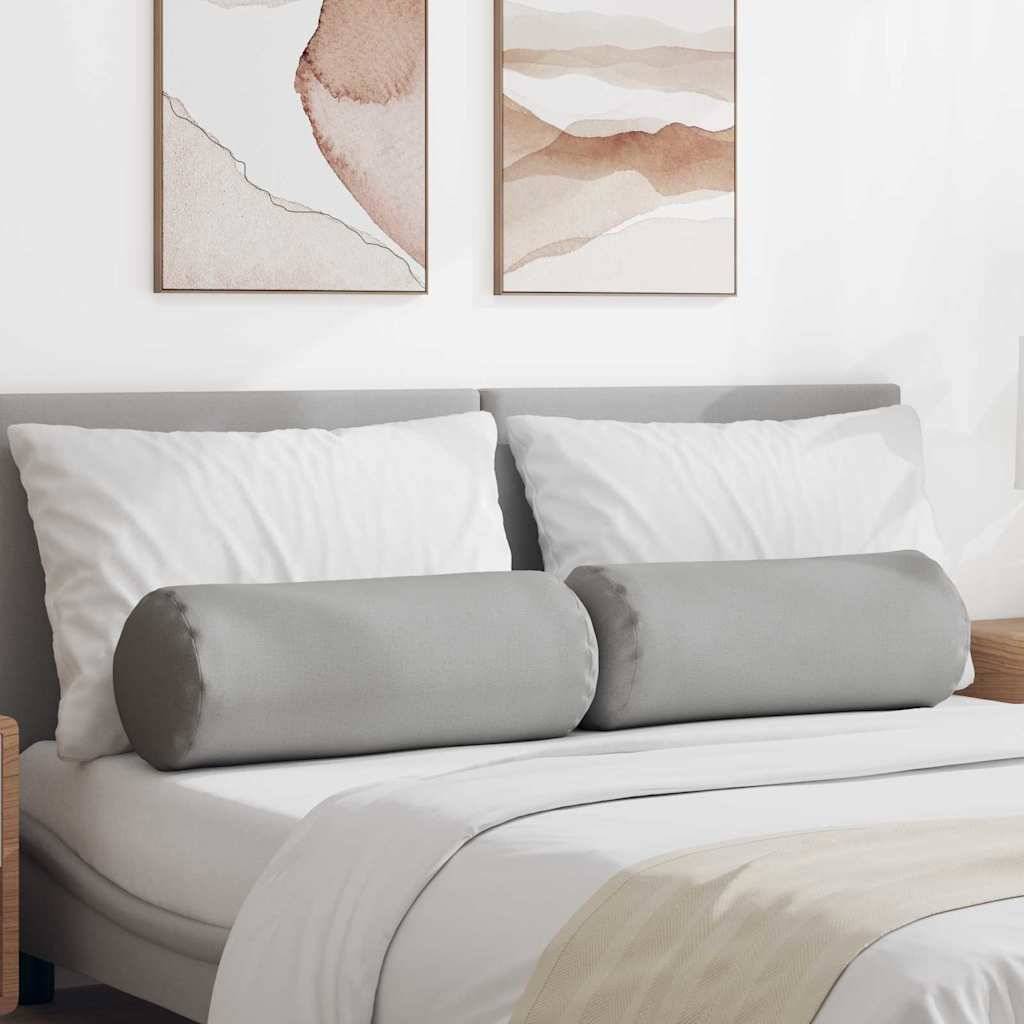 Lot de 2 Coussins Polochons Géants Tissu Doux Housse Lavable pour Déco Chambre Salon Gris Nuage 25x70 cm – ComfortXL Outdoor Living - Image 1